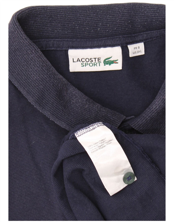 LACOSTE muška polo majica veličina 8 3XL tamnoplavi pamuk