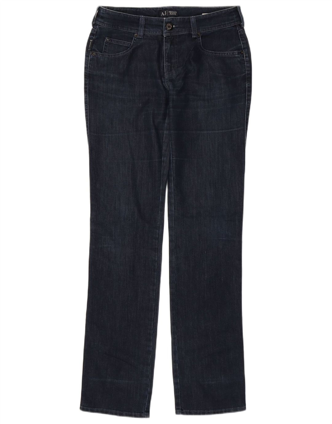 ARMANI Womens Straight Jeans W28 L34 Blue Cotton