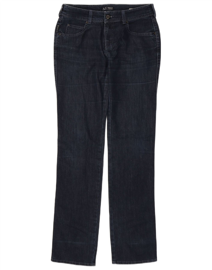 ARMANI Womens Straight Jeans W28 L34 Blue Cotton