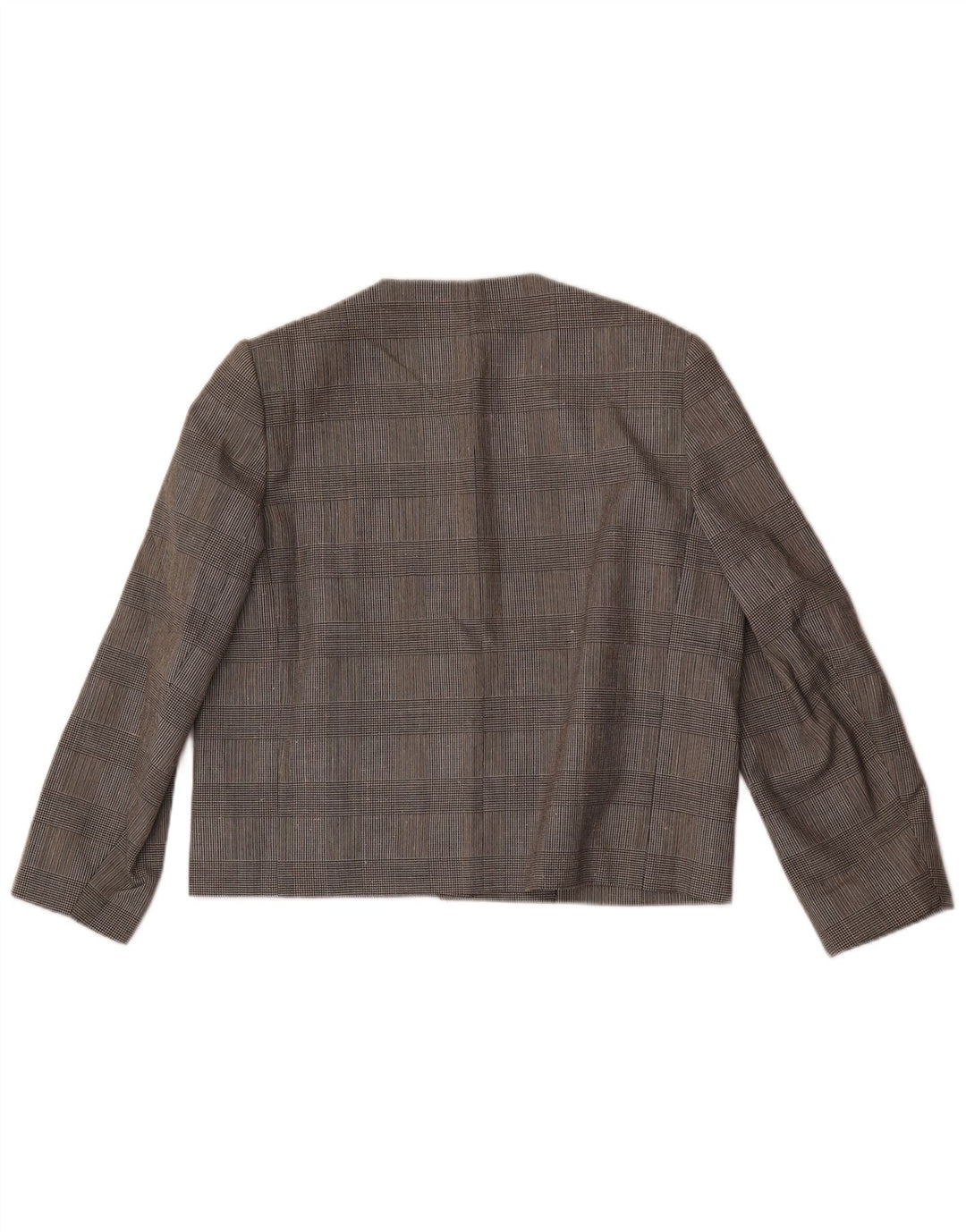 Mansfield ženski sako sa 6 gumba UK 18 XL sivi karirani poliester