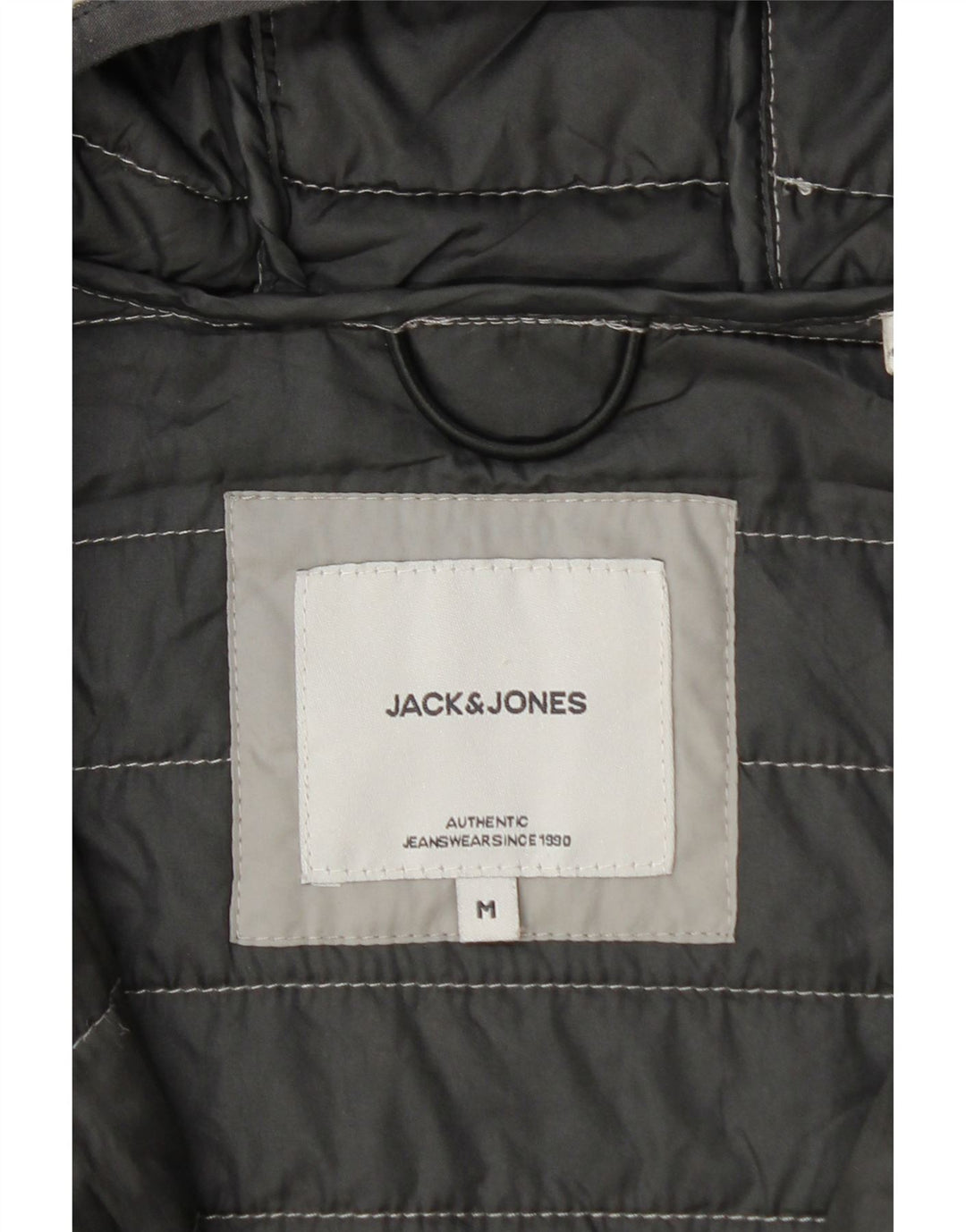 Jack & Jones muška podstavljena jakna s kapuljačom UK 38 srednje sive boje