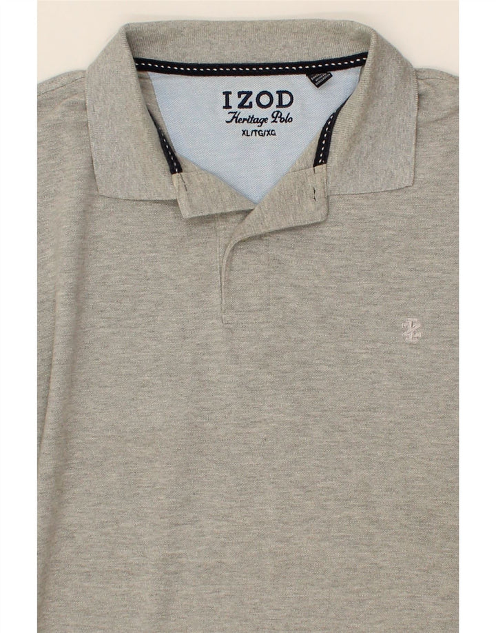 IZOD Mens Heritage Polo Shirt XL Grey Cotton Vintage Izod and Second-Hand Izod from Messina Hembry 