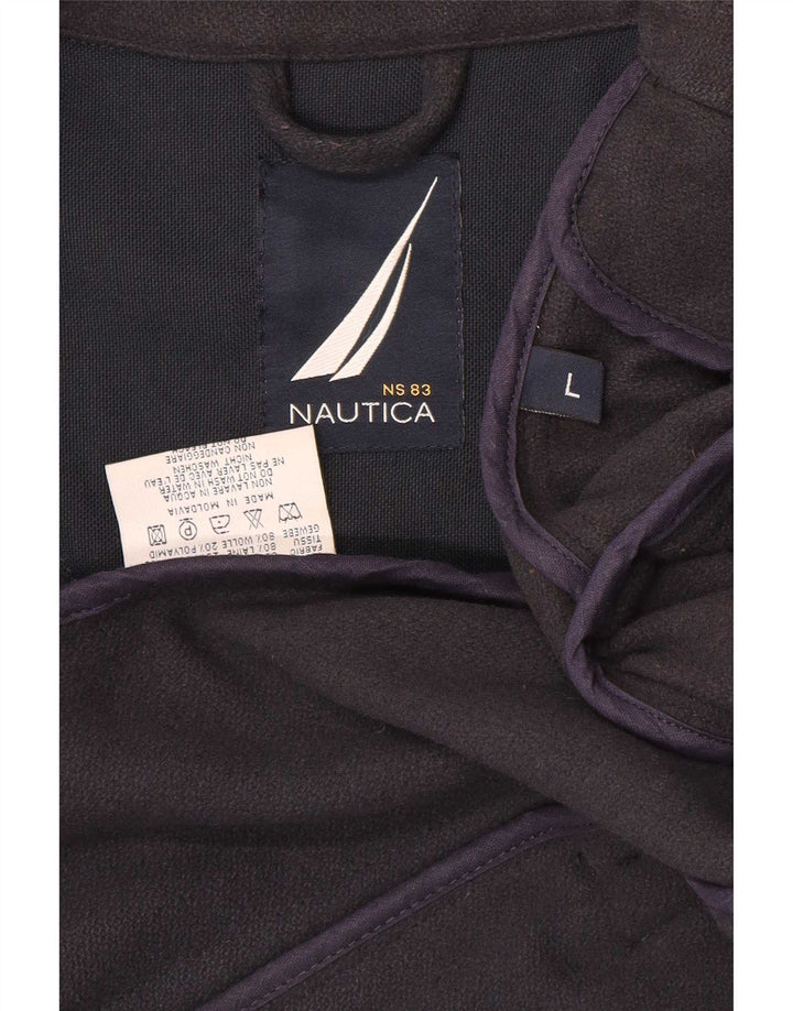 Nautica Muški graškasti kaput UK 40 veliki tamnoplavi poliamid