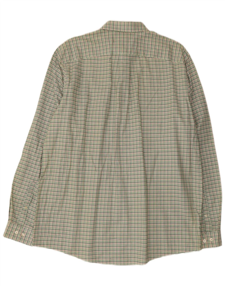 Eddie Bauer, visoka muška flanelska košulja opuštenog kroja XL, zeleni karirani pamuk