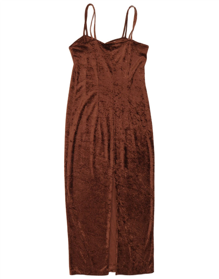 Vintage ženski baršunasti set od 2 komada UK 12 srednje smeđi paisley