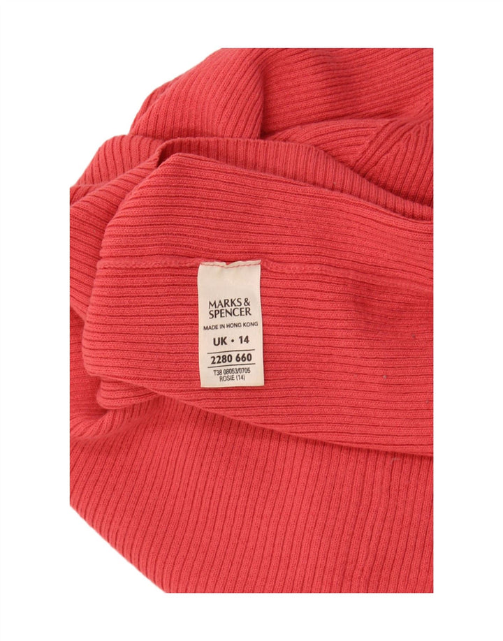 Marks & Spencer ženski kratki pulover s ovratnikom UK 14 srednje crvena