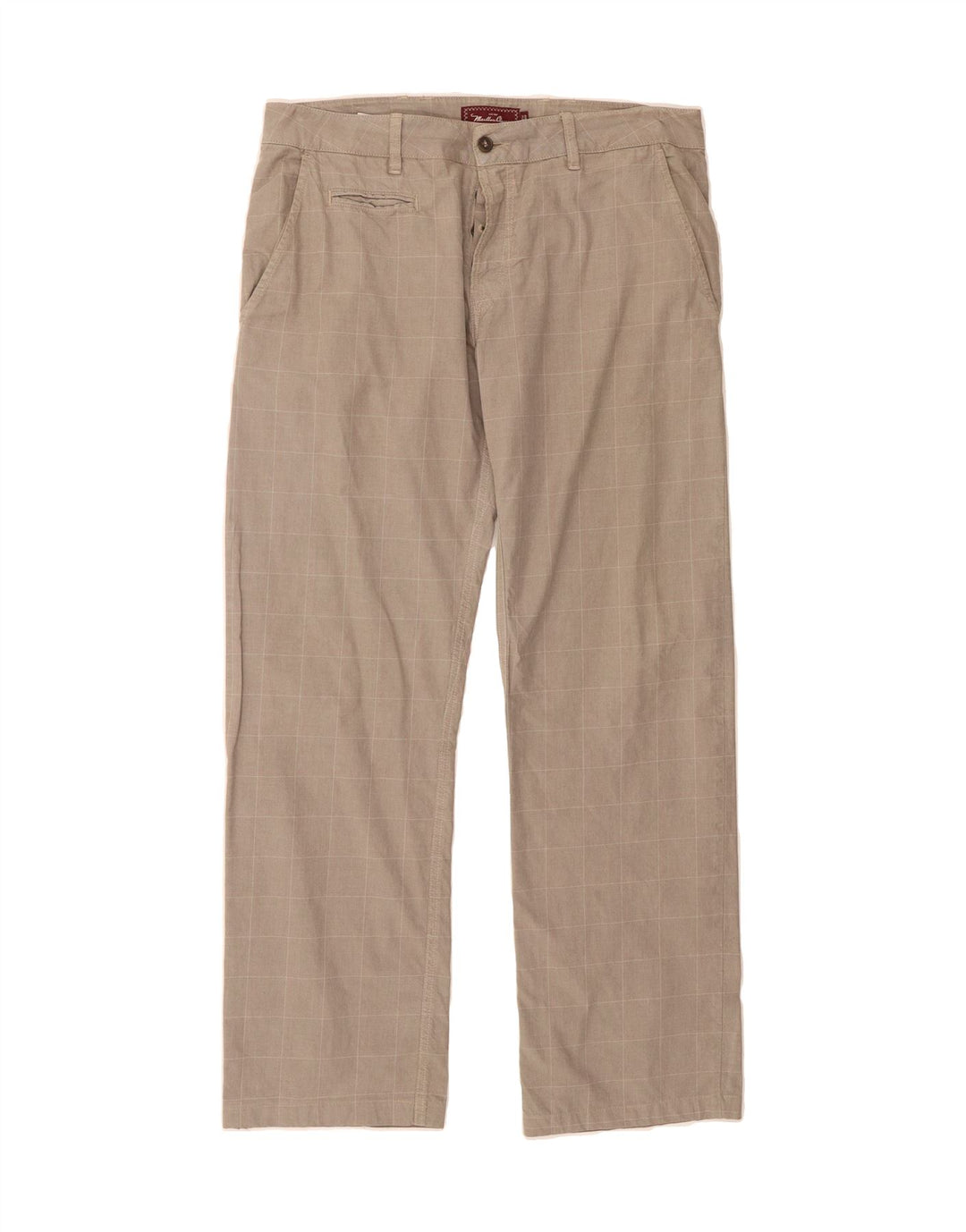 MARLBORO CLASSICS Mens Chino Trousers IT 50 Large W34 L30 Grey Check Vintage Marlboro Classics and Second-Hand Marlboro Classics from Messina Hembry 