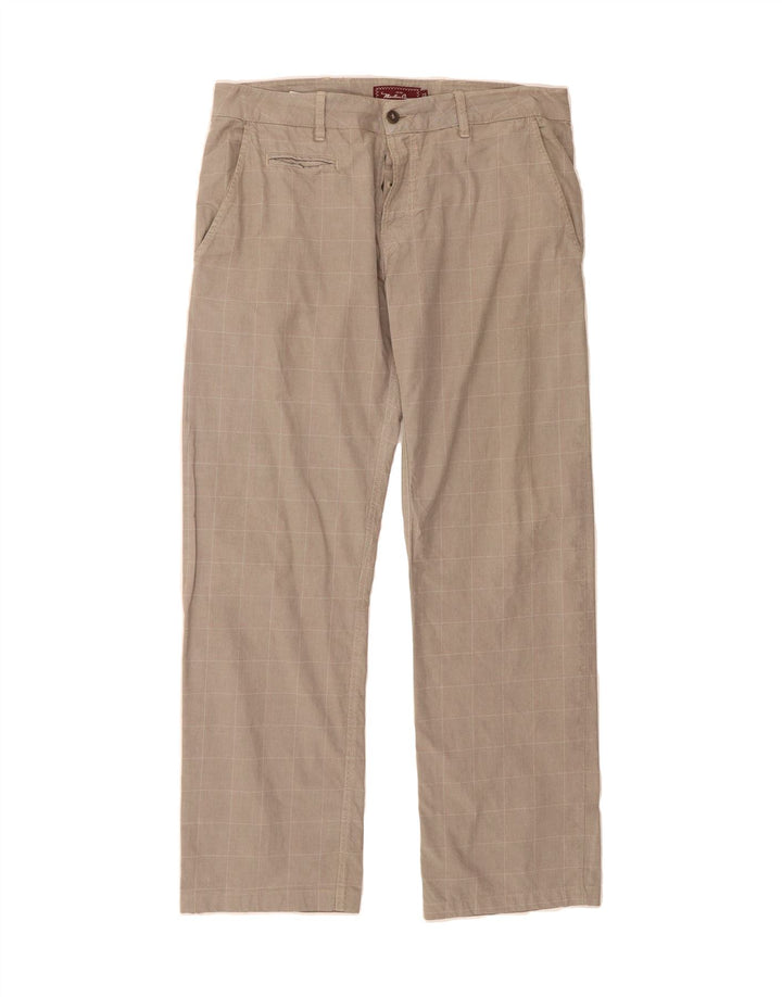 MARLBORO CLASSICS Mens Chino Trousers IT 50 Large W34 L30 Grey Check Vintage Marlboro Classics and Second-Hand Marlboro Classics from Messina Hembry 