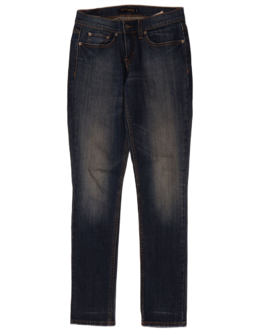 LEVI'S ženske 524 super niske uske traperice US 5 male W30 L32 plavi pamuk