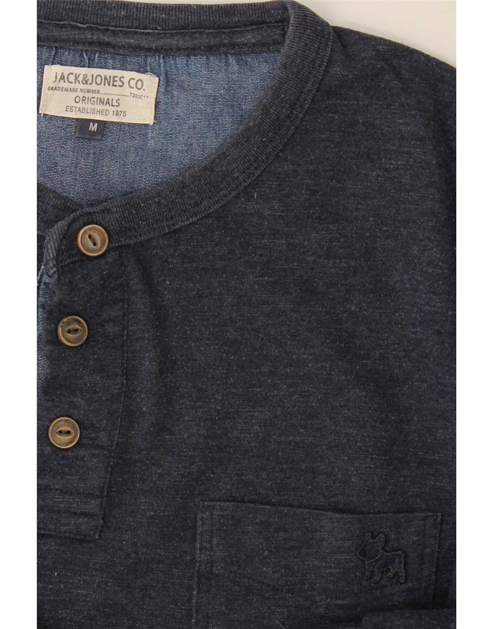 Jack & Jones muška majica s dugim rukavima srednje tamnoplave boje