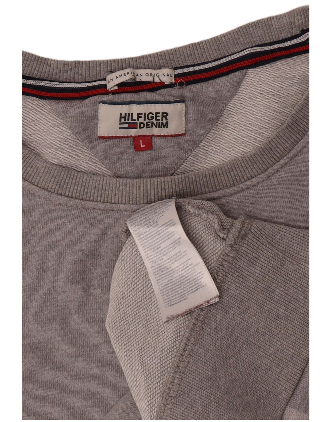 Tommy Hilfiger muški džemper s grafičkim motivima, veliki sivi pamuk