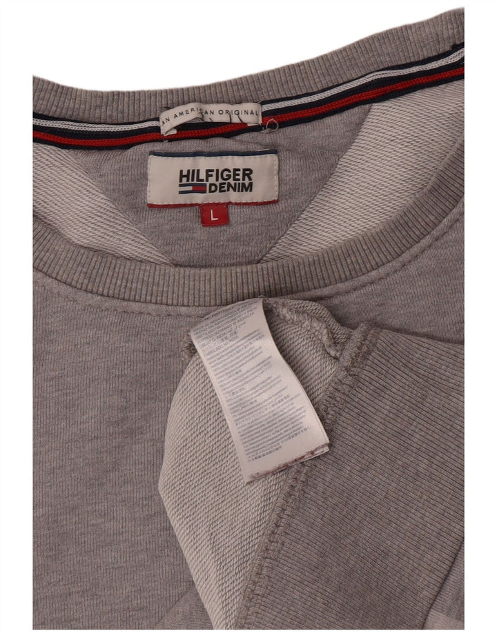 Tommy Hilfiger muški džemper s grafičkim motivima, veliki sivi pamuk