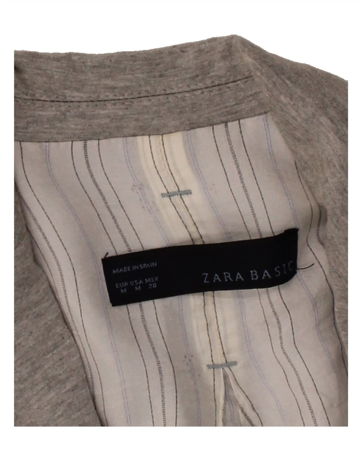ZARA Womens 1 Button Blazer Jacket UK 12 Medium Grey Vintage Zara and Second-Hand Zara from Messina Hembry 