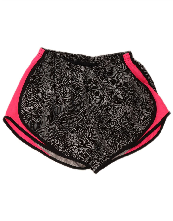 NIKE ženske kratke sportske hlače Dri Fit UK 16 veliki crni poliester u boji