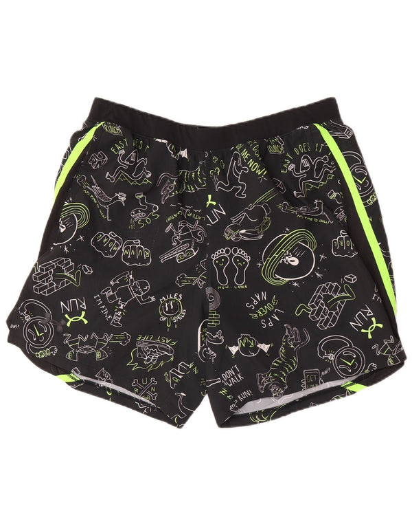 Under Armour muške kratke sportske hlače Heat Gear s apstraktnim uzorkom XL crne