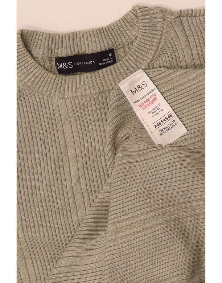 Marks & Spencer ženska majica dugih rukava UK 16, velika kaki viskoza