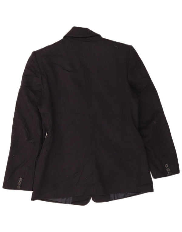 Ball On Womens 3 Button Blazer Jacket IT 42 Medium Navy Blue Virgin Wool