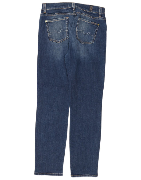 7 ZA CIJELO ČOVJEČANSTVO Ženske uske traperice W26 L28 Plavi pamuk