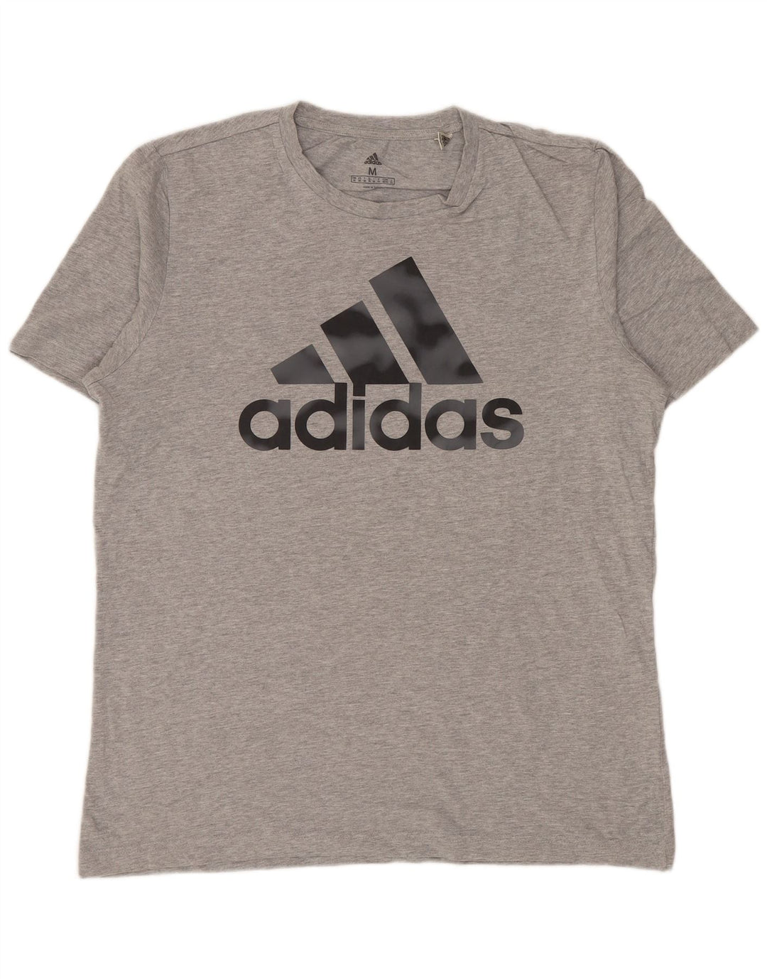 ADIDAS muška majica kratkih rukava s grafičkim motivima, srednje sivi flekasti pamuk