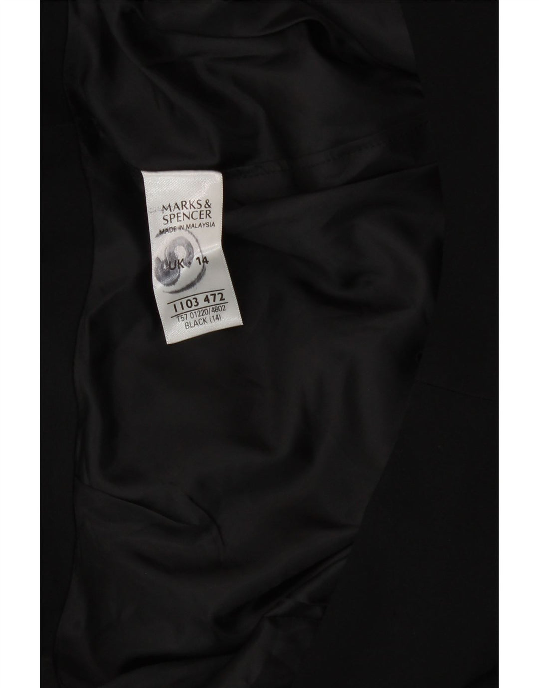 Marks & Spencer ženska pencil suknja UK 14 Large W32 crni poliester