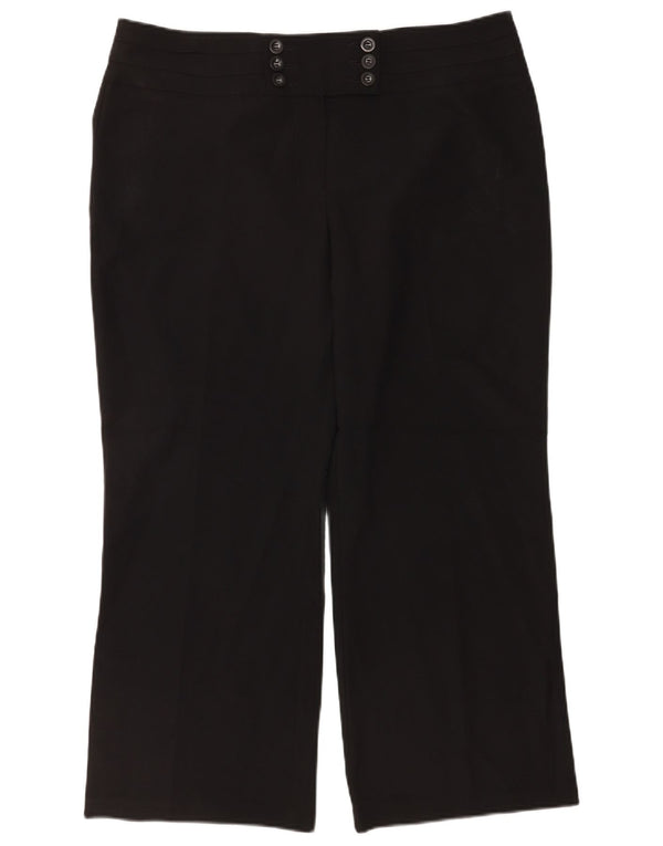 Marks & Spencer ženske ležerne hlače širokog kroja UK 18 XL W38 L28 crne