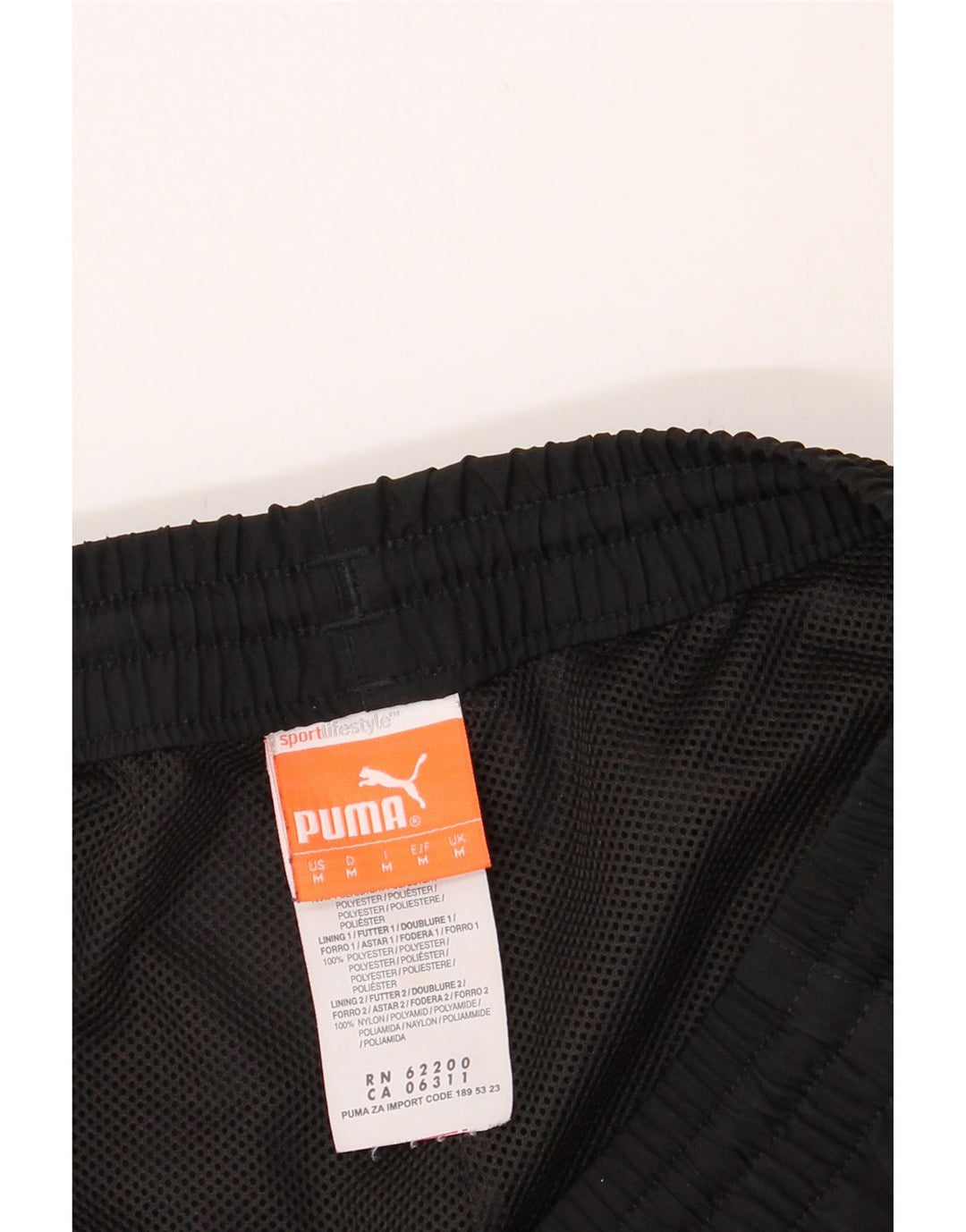PUMA Mens Tracksuit Trousers Medium Black Colourblock Polyester Vintage Puma and Second-Hand Puma from Messina Hembry 