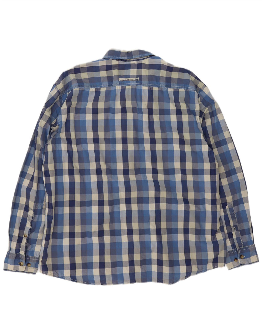 CAMEL ACTIVE Mens Regular Fit Shirt 2XL Blue Check Cotton