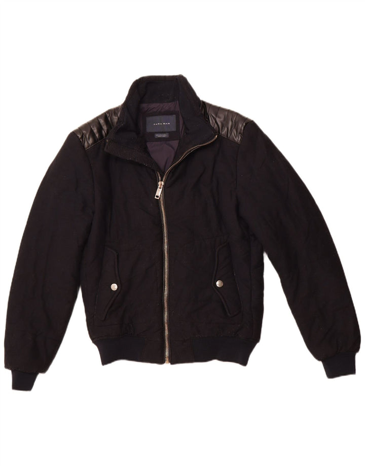 ZARA muška bomber jakna UK 36 mala tamnoplava poliester