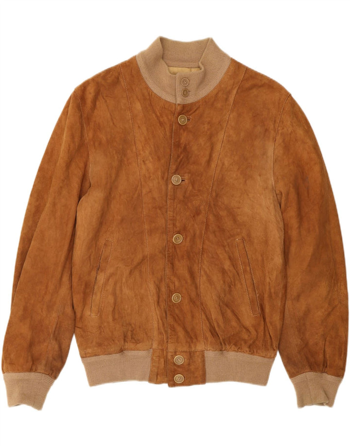 VINTAGE muška bomber jakna od brušene kože UK 36 Mala bež