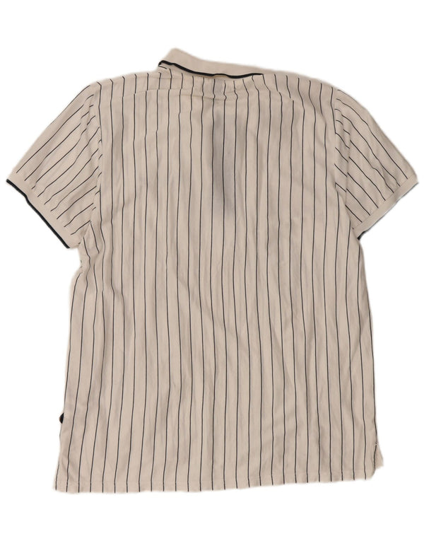 Muška uska polo majica Ellesse XL, bijeli pamuk na pruge