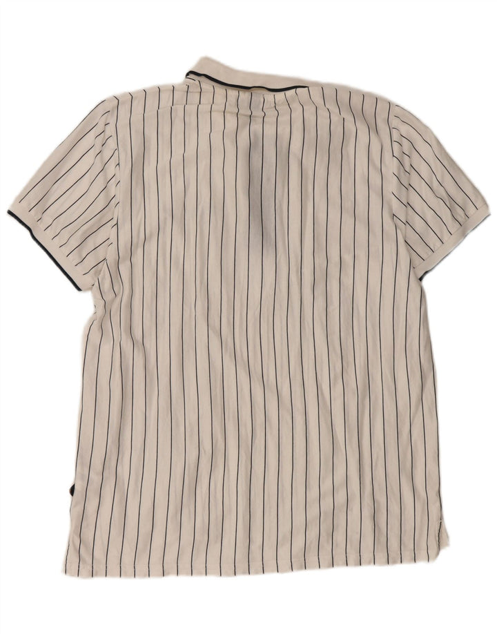 Muška uska polo majica Ellesse XL, bijeli pamuk na pruge