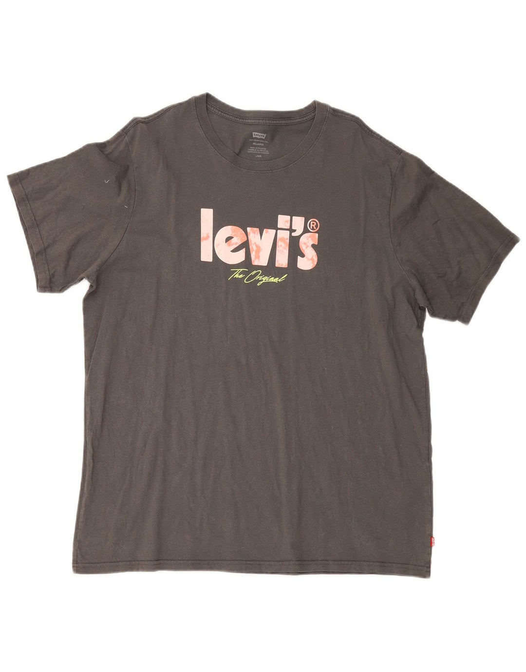 Levi's muška opuštena majica kratkih rukava s grafičkim motivima, veliki sivi pamuk