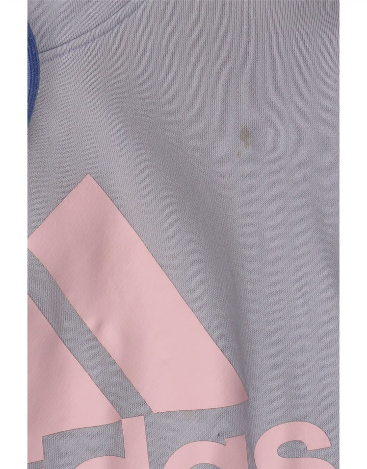 ADIDAS ženska majica s kapuljačom prekomjerne veličine UK 12/14 srednje plave boje