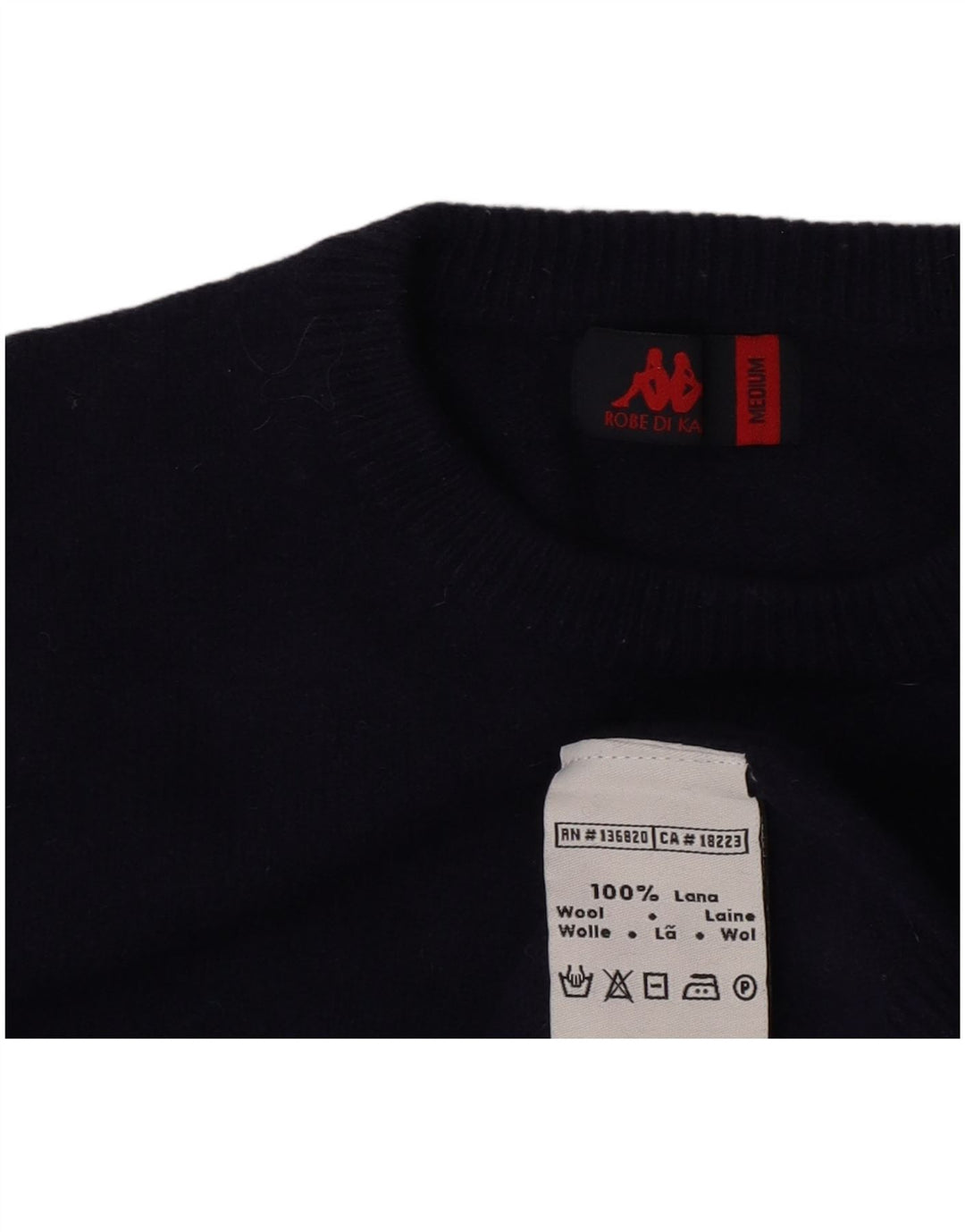 Kappa ženski džemper s okruglim izrezom UK 14 srednje tamnoplava vuna