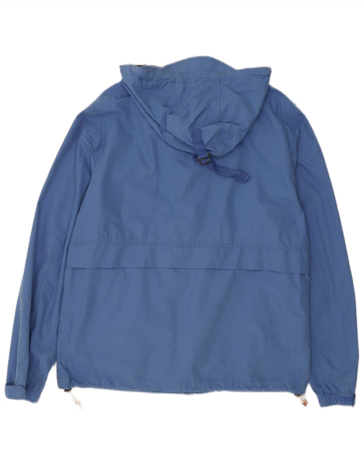 FAT FACE Mens Hooded Windbreaker Jacket UK 38 Medium Blue Cotton