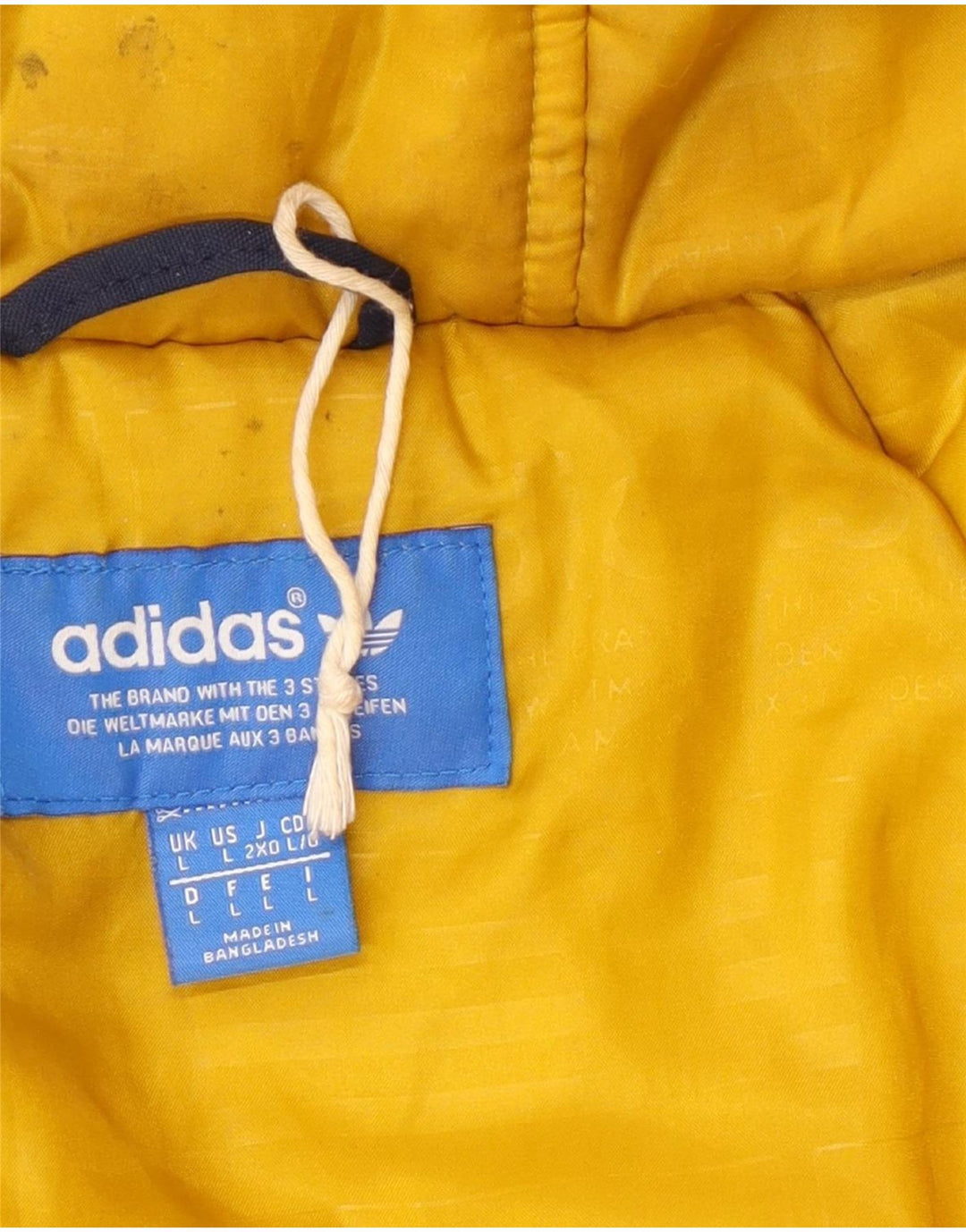 Adidas muški podstavljeni kaput s kapuljačom UK 40 veliki tamnoplavi poliester