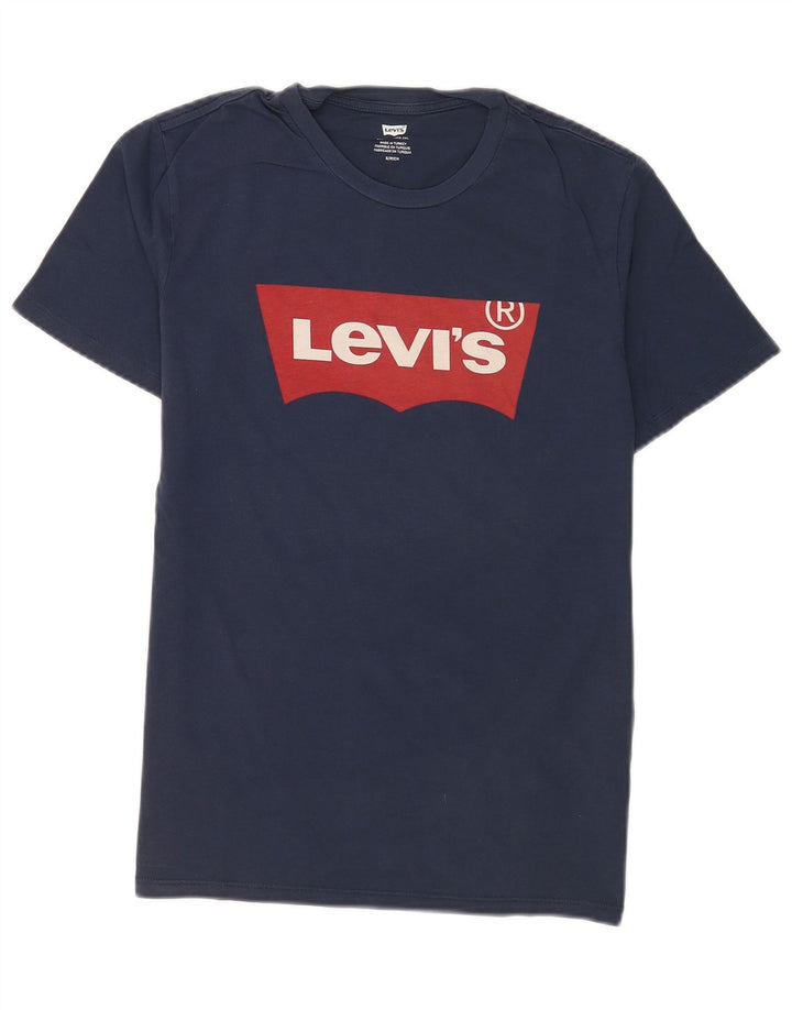 Levi's muška majica kratkih rukava s grafičkim motivima, mala tamnoplava pamuk