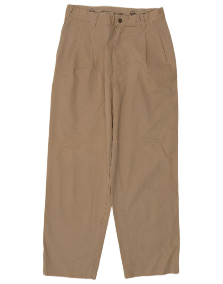 Dockers muške chino hlače s štipaljkama W34 L30 bež