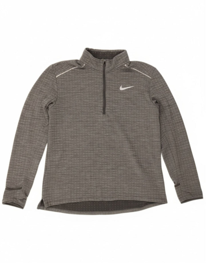 Nike Muška pulover trenirka s patentnim izrezom, veliki sivi flekasti poliester