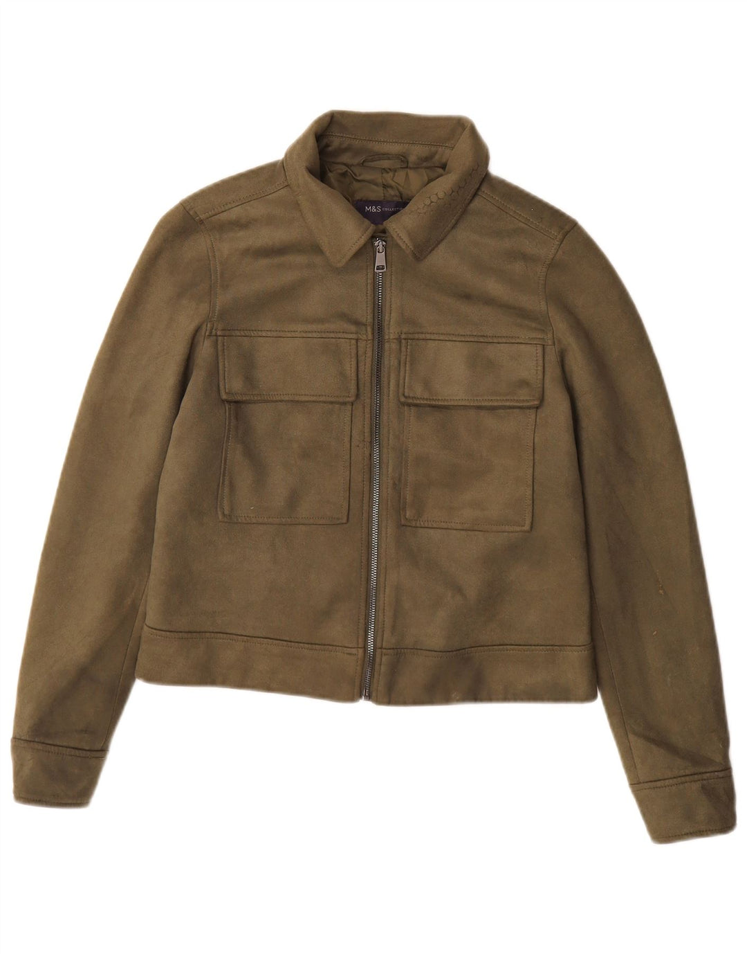 Marks & Spencer ženska bomber jakna UK 10 mali kaki poliester