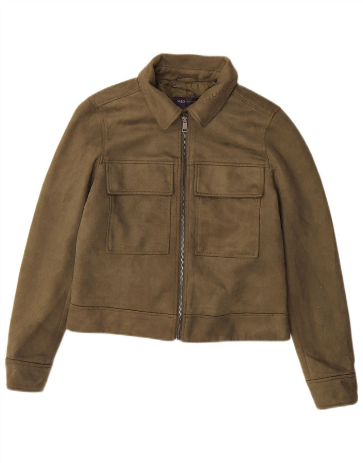 Marks & Spencer ženska bomber jakna UK 10 mali kaki poliester