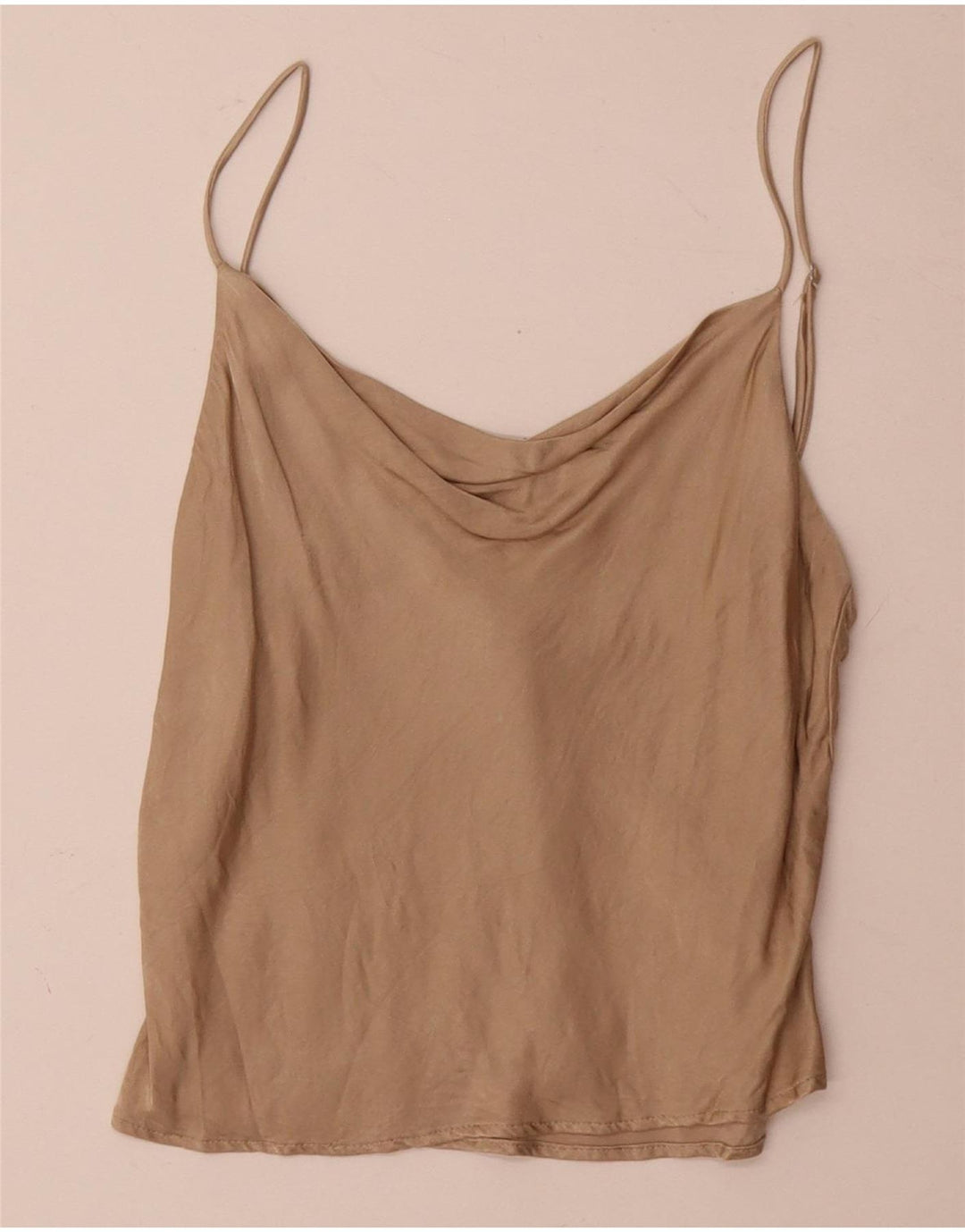 Zara ženski Cami Top UK 10 Small bež viskoza