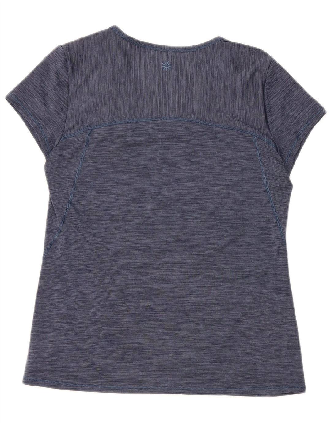 ATHLETA Ženska majica kratkih rukava UK 12 Medium tamnoplavi pjegavi poliester