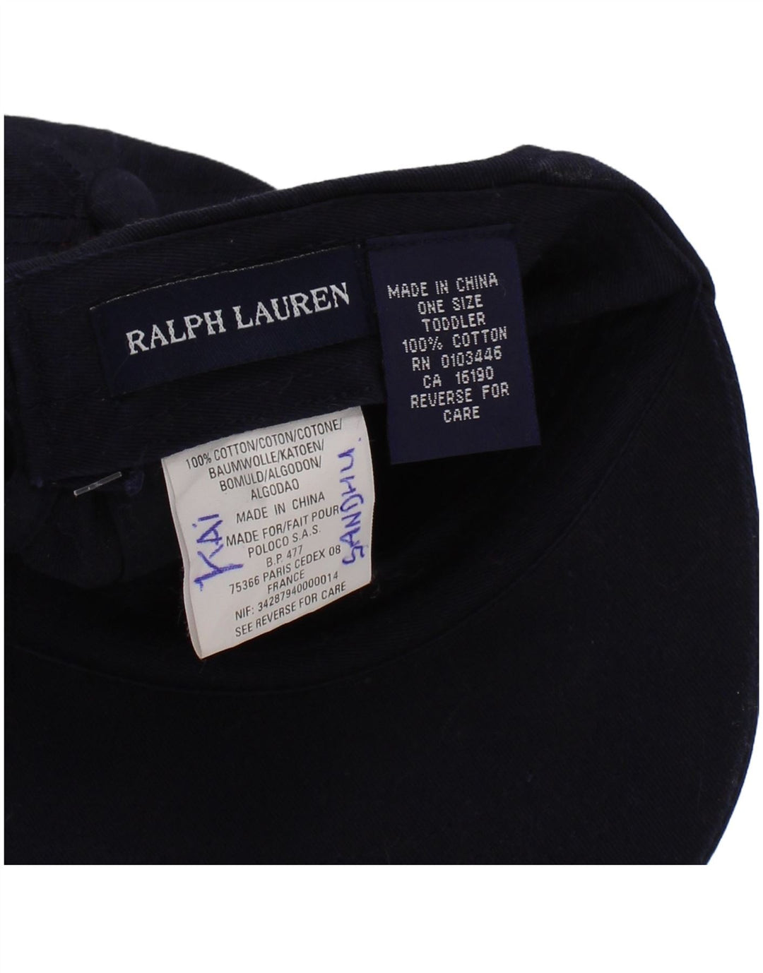 Ralph Lauren Dječačka bejzbolska kapa jedne veličine od tamnoplavog pamuka