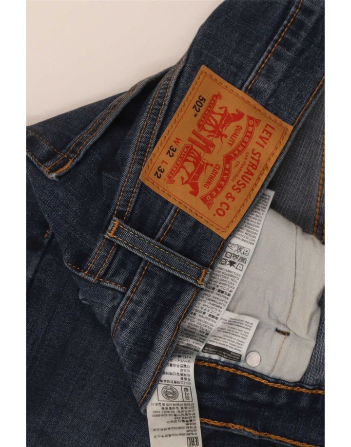 Levi's muške 502 sužene traperice W32 L32 plavi pamuk