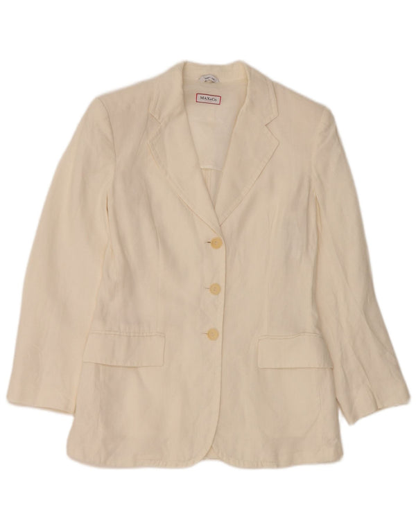 Max & Co. Ženska jakna s 3 gumba UK 8 Small White Lan