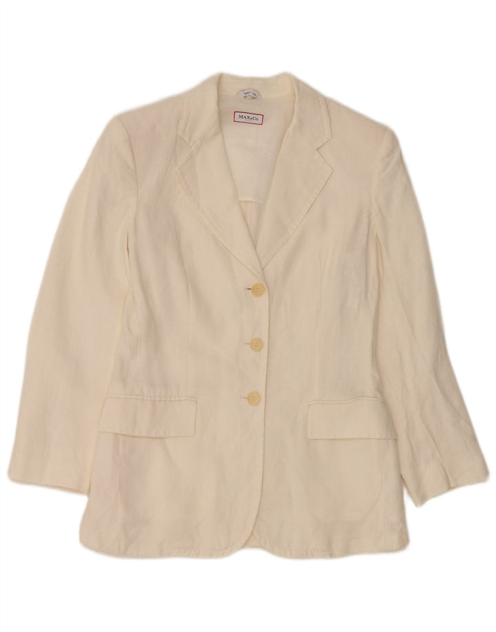 Max & Co. Ženska jakna s 3 gumba UK 8 Small White Lan