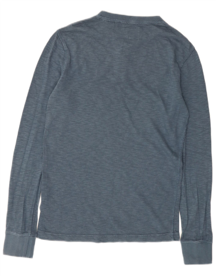 Superdry muška majica dugih rukava, srednje plavi flekasti pamuk