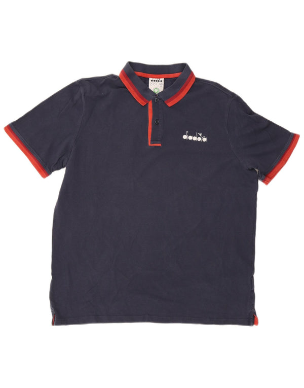 Diadora muška polo majica XL tamnoplava na pruge
