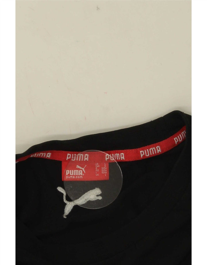 Puma muška velika crna majica s grafičkim motivima
